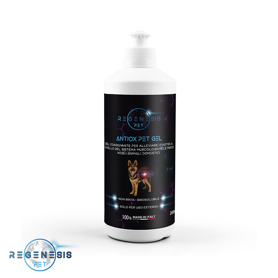 Regenesis Antiox PET Gel per Animali – Sollievo Naturale per Dolori Muscolari e Articolari