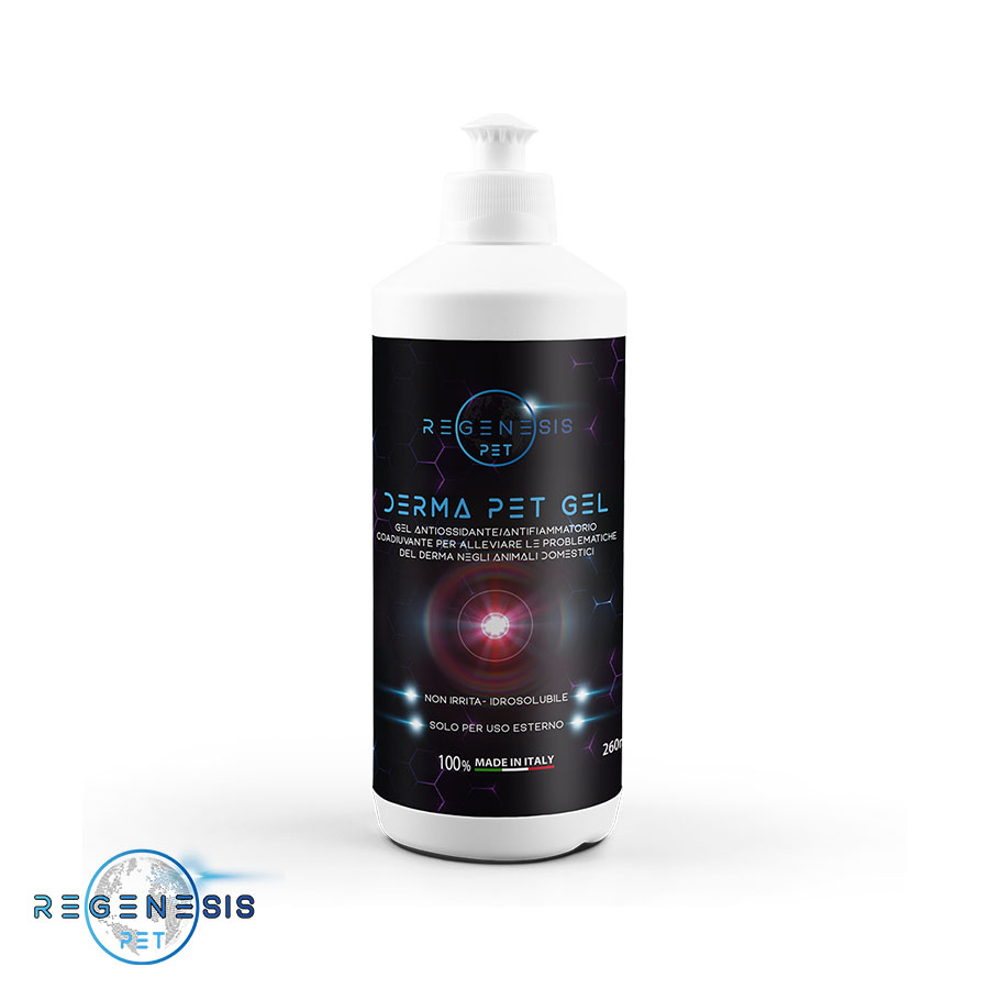 Regenesis Derma PET Gel Lenitivo per Animali – Sollievo Naturale per Irritazioni Cutanee e Prurito